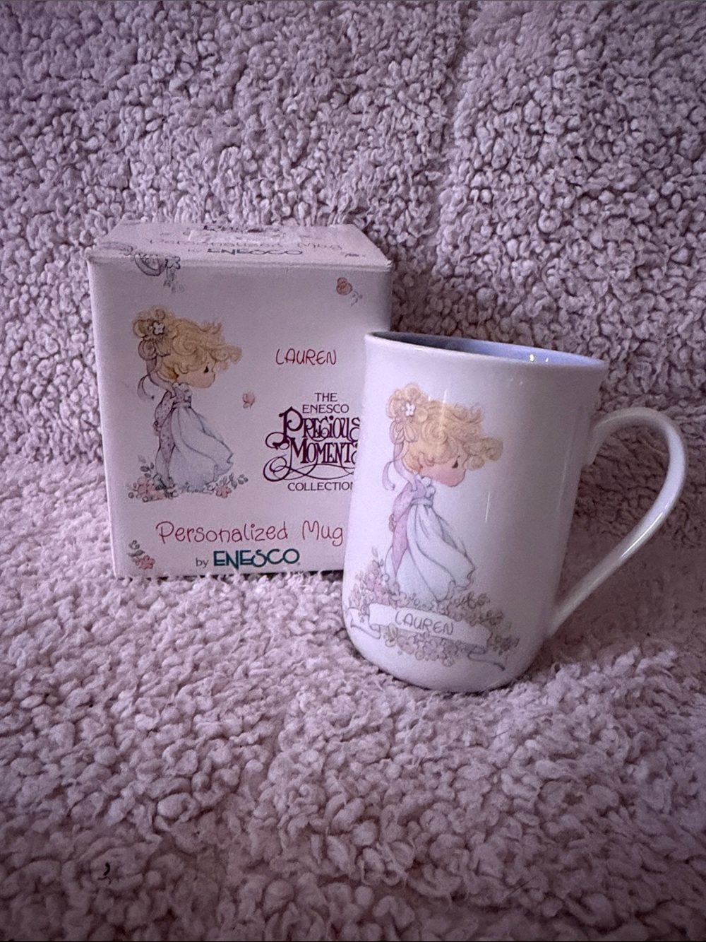 Enesco White Personalized Decorative Mug with Pastel Accents